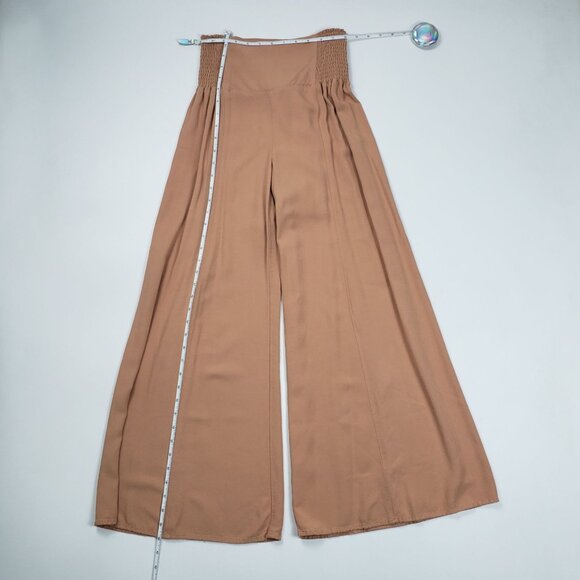 Sincerely Jules Belted Extreme Wide Leg Pants Women's Size Small Peach Apricot - Picture 6 of 16